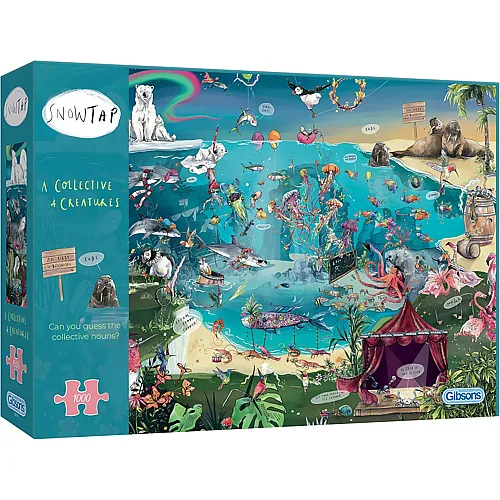 Gibsons Puzzle Snowtap Ein Kollektiv von Kreaturen - 1000 Teile