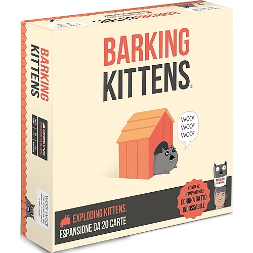 Exploding Kittens Barking Kittens Espansione da 20 Carte - Italiano