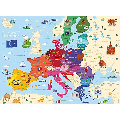 Nathan Puzzle Map of Europe - 250 Teile