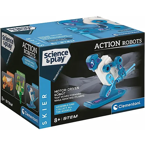 Clementoni Science & Play Science & Games Action Robots � Skier - English