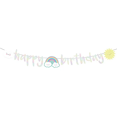Amscan Partykette Happy Birthday Rainbow & Cloud