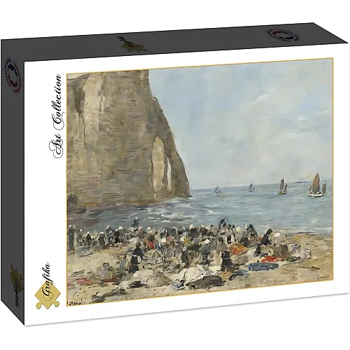 Grafika Puzzle Art Collection Eug�ne Boudin Washerwomen on the Beach of Etretat, 1894 - 2000 Teile