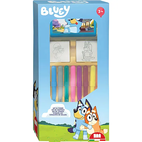 Multiprint Bluey Stempelset mit Filzstiften