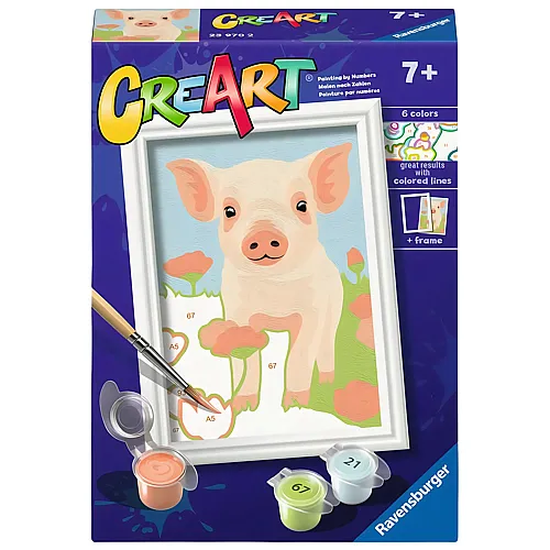 Ravensburger CreArt Malen nach Zahlen Schwein