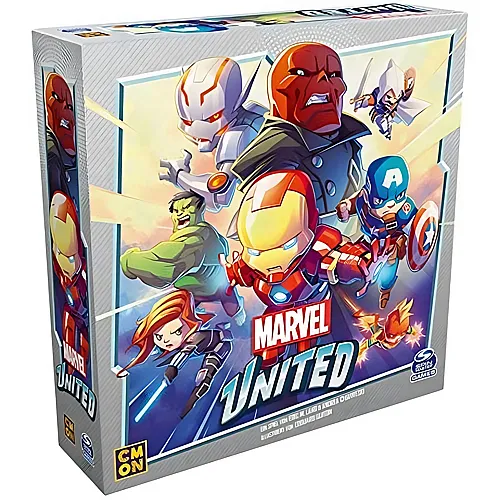 CMON Marvel United, Grundspiel, Familienspiel, Brettspiel, 1-4 Spieler, Ab 10+ Jahren, 40+ Minuten, Deutsch, Rot