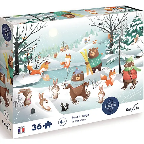 Tiere im Schnee - 36 Teile