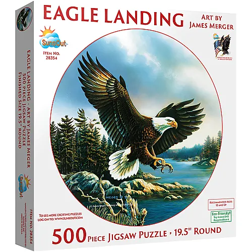SunsOut Puzzle James Meger Eagle Landing (500Teile)
