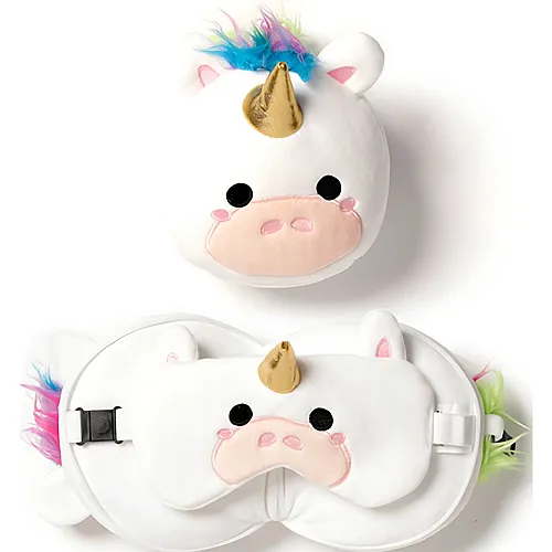 Puckator Einhorn Reisekissen und Augenmaske