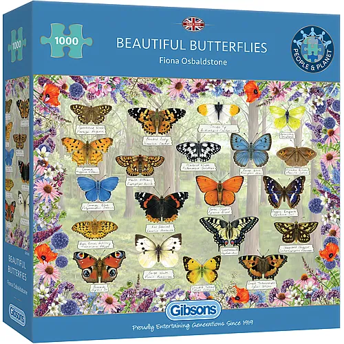 Gibsons Puzzle Fiona Osbaldstone Beautiful Butterflies (1000Teile)