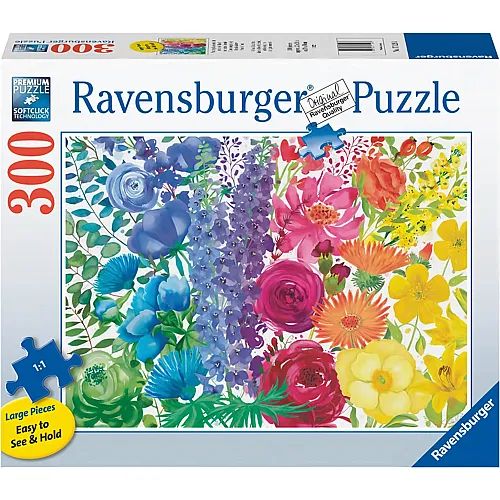 Ravensburger Puzzle 300 Teile XXL Teile - Rainbow Flowers