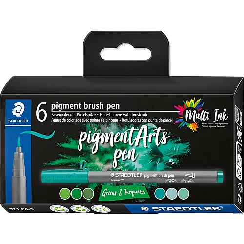 Staedtler Pigment Brush Pen - 6 Teile