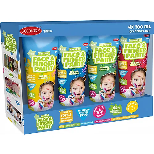 Boti NATURAL FACE & FINGER PAINT 4 x 100ml