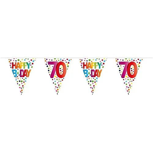 Folat Wimpelkette Geburtstag 70 10 Meter, 15 Wimpel � 27cm