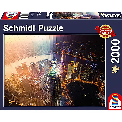Schmidt Puzzle Tag und Nacht Zeitscheibe (2000Teile)