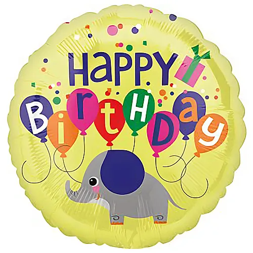 Amscan Folienballon Birthday Elefant (43cm)
