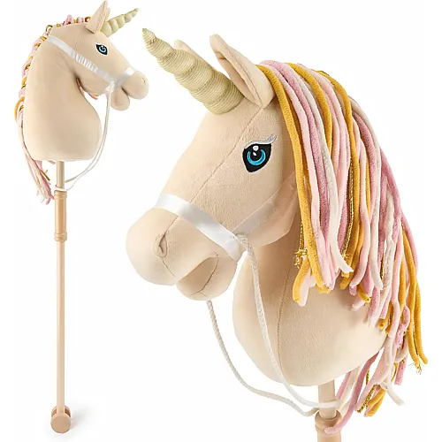 Bieco Hobby Horse Steckenpferd Einhorn Aurora