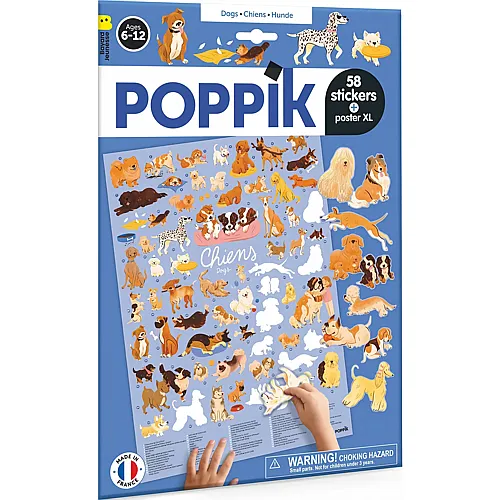 Poppik Sticker Lernposter Hunde