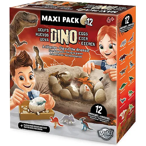 Dinosaurier Dino Eier Maxi Pack 12Teile