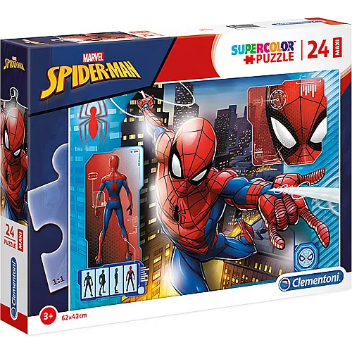 Clementoni Puzzle Supercolor Maxi Spiderman (24XXL)