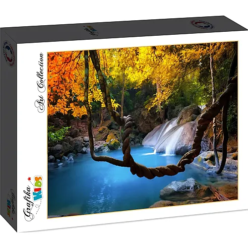 Grafika Puzzle Art Collection Grafika Kids Waterfall in Forest - 12 Teile