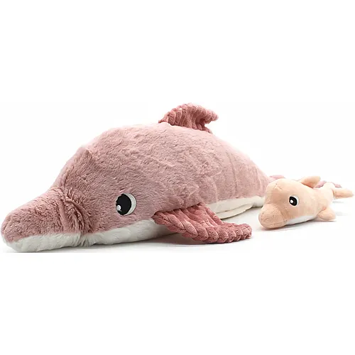 Les D�glingos Tofou die Delfin-Mama mit Baby - 54 cm