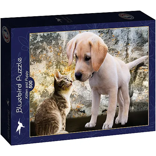 Bluebird Puzzle Kitten and Puppy - 500 Teile