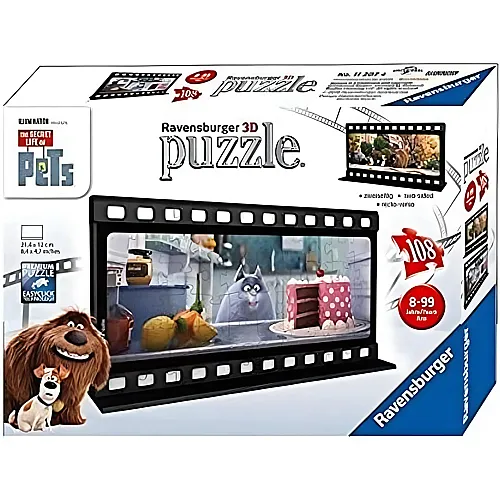 Ravensburger Puzzle 3D The Secret Life of Pets - 108 Teile