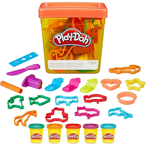 Play-Doh Basisbox mit 5 Dosen Knete und 15 F�rmchen