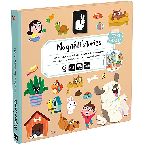 Janod Magnetistories Haustiere - 30 Teile