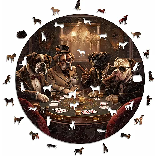 Iconic Puzzle Dogs Playing Poker (350Teile)