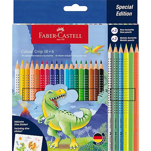 Faber-Castell Farbstift Colour Grip Dino (24Teile)