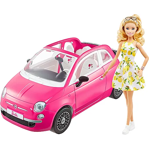 Barbie Fahrzeuge Auto Fiat Cabrio inkl. Puppe
