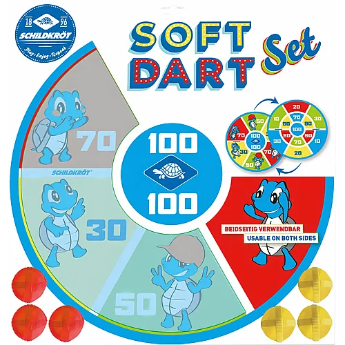 Schildkr�t Soft Dart Set (2 Seiten) - Klett - � 38 cm