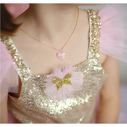 Creative Education Boutique Glitter Heart Necklace