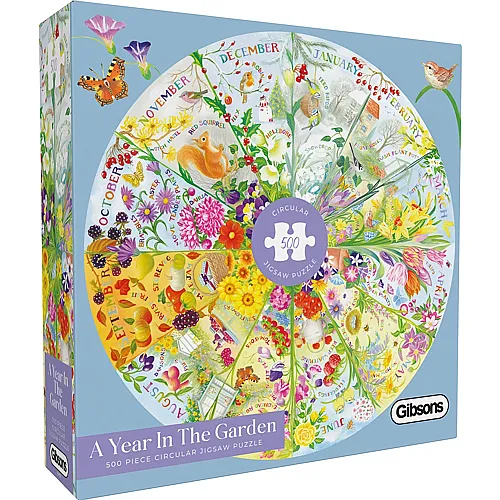 Gibsons Puzzle Ein Jahr im Garten - 500 Teile