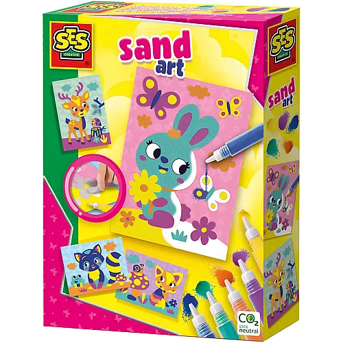 Bunte Sandbilder Waldtiere