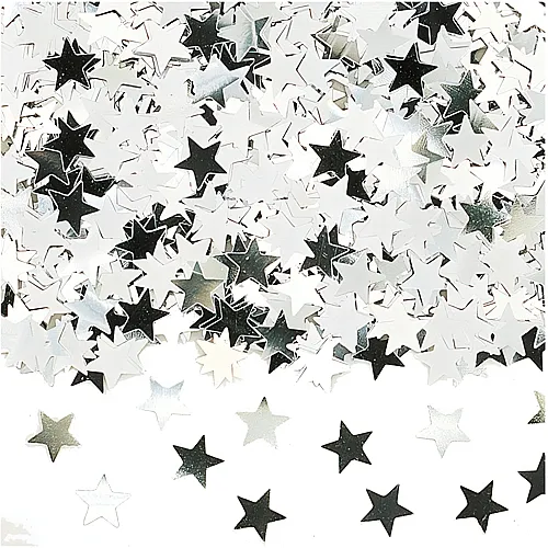 Amscan Deko-Konfetti Sterne Silber