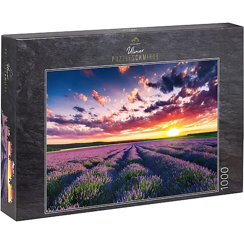Ulmer Puzzleschmiede Lavendelfelder im Sonnenuntergang in der Provence, Frankreich - 1000 Teile