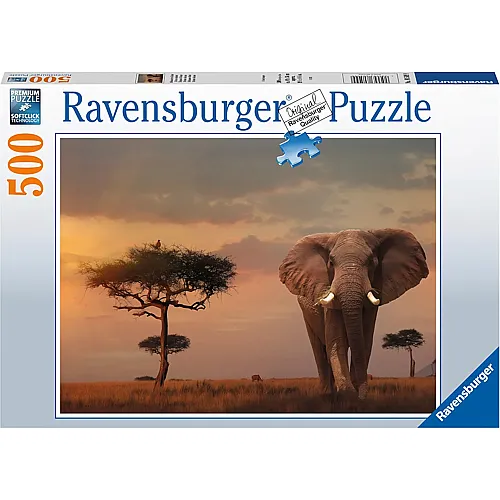 Ravensburger Puzzle Afrikanischer Elefant - 500 Teile