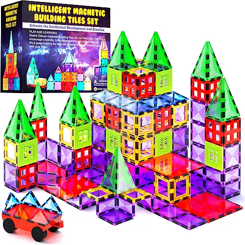 Blocs de construction magnétiques aimant Montessori - 57 pièces