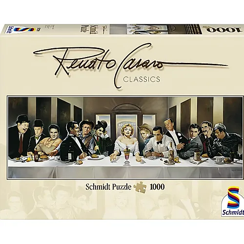 Schmidt Puzzle Panorama Renato Casaro Dinner der Berhmten (1000Teile)