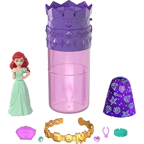Mattel Disney Princess Royal Color Reveal, kleine Puppe mit 6 �berraschungen