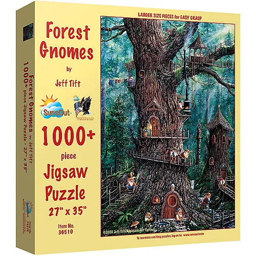 SunsOut Puzzle Jeff Tift Forest Gnomes - 1000 Teile