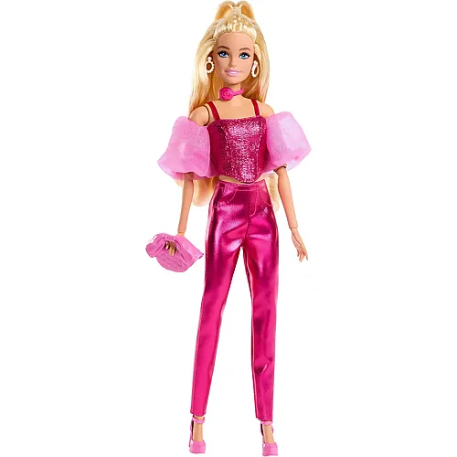 Barbie Deluxe Style Modepuppe in rosafarbenem Metallic-Outfit (Nr.5)