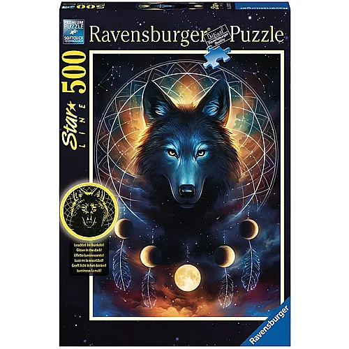Ravensburger Puzzle Leuchtender Wolf (500Teile)