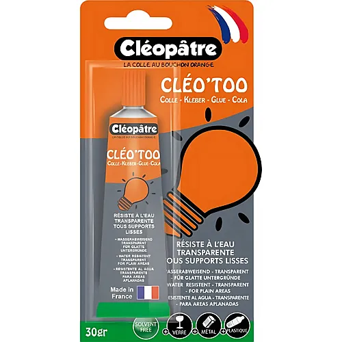 Cleopatre Cleotoo Kleber  cleo’tech� Alleskleber Aluminiumtube 30g Bli