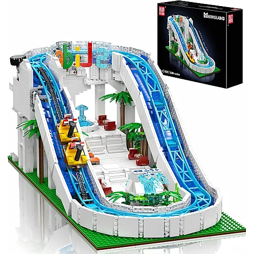 Mould King Kingland Wasserpark-Rutschbahn mit Motor 11021