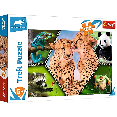 Trefl Puzzle Wilde Tiere - 100 Teile