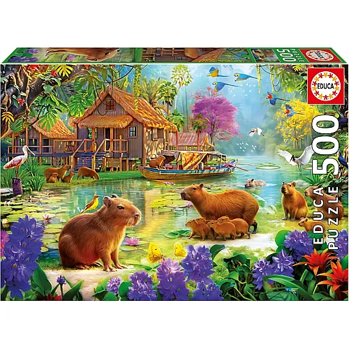 Educa Puzzle Capybara-Dorf - 500 Teile
