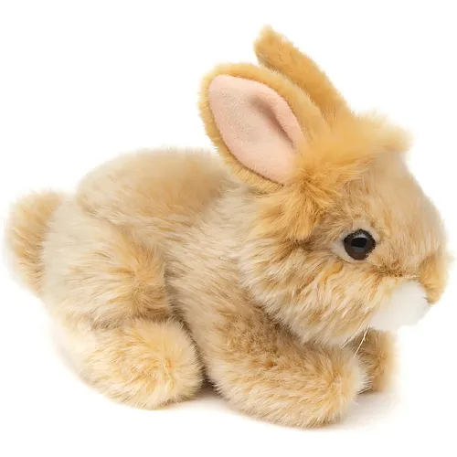 Angorakaninchen liegend Beige 18cm
